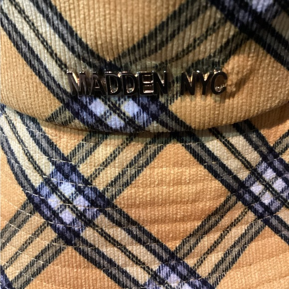 Yellow Plaid Steve Madden Bucket Hat - Picture 3 of 3